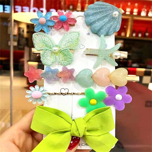 Jusqu'à 65 % de Rabais sur Ensemble de Pinces à Cheveux Colorées pour Filles Enfants Accessoires de Cheveux Bande Dessinée Bandeaux Colliers Bagues Boucles d'Oreilles Bijoux en Liquidation