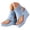 Light Blue, variant on Suede Platform Sandals for Women 2026 Casual Wedge Flip Flops Ankle Buckle Square Toe Slingback Dressy Ankle Boots (Khaki,8.5)