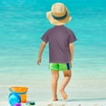 thumbnail image 4 of FORMRS Boys Rash Guard Short Sleeves Swim Shirt Quick Dry UPF 50+ Sun Protection, Sizes 3-12T, White Vibrant Flowers, 4 of 6