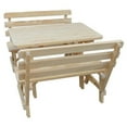 thumbnail image 4 of Yellow Pine Picnic Table with 2 Backed Benches Size 6ft - 8ft, 4 of 11