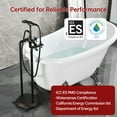 thumbnail image 4 of SUMERAIN High-Flow Antique Floor Mount Bathtub Faucet, Oil-Rubbed Bronze Freestanding Bathroom Tub Filler with Handheld Shower, 4 of 13