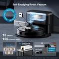thumbnail image 4 of Robot Vacuum and Mop 11500pa Suction Robotic Cleaner with Laser Home Mapping and 85 Days Self Empty Station Pet Friendly Anti-Tangle, 4 of 9