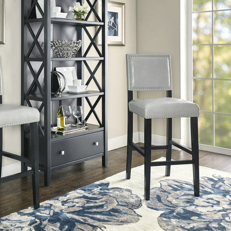 Dove grey bar online stool