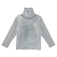 thumbnail image 1 of XIMIN Chandail à Col Roulé Rayé pour Filles en Coton Thermique à Manches Longues sous-Vêtement Doux Chandail à Col Montant pour Enfants, 1 of 4
