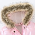 thumbnail image 5 of Xyant Girls Winter Coat Jacket with Hooded Long Puffer Jacket Flower Print Warm Outdoor Coats for Kids (Pink,2-3 Years), 5 of 7