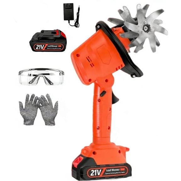 21V Cordless Tiller for Gardening, 360 RPM Electric Garden Tiller, 2-in-1 Powered Mini Cultivator with 2×2.0Ah Batteries & Charger, 5" Tilling Width, 4" Depth, for Lawn/Soil Cultivation