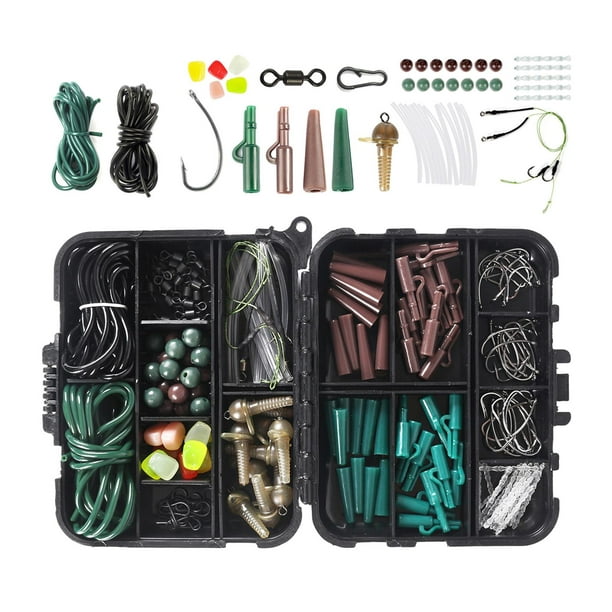254pcs Fishing Accessories , Including Hooks, Clips, Fishing Swivels Snaps,  Sinker Slides, Fishing Set with Box
