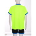 thumbnail image 4 of Sinleey Boys Soccer Jersey Athletic 2 Piece Set Kids Sports Football Uniform Activewear Gym Quick Dry Fluorescent Green 4XS, 4 of 7