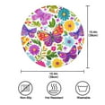 thumbnail image 3 of 15.4" Round Placemat Set of 4 Polyester Fabric Place Mats Non-Slip Dining Kitchen Table Mats for Kitchen Party Decor Vibrant and Lively Butterflies, 3 of 5