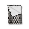 thumbnail image 2 of Geometric Soft Flannel Fleece Blanket, Symmetric Pattern Big and Small Hexagon Forms Modern Style Abstract Design, Cozy Plush for Indoor and Outdoor Use, 60" x 80", Black and Beige, by Ambesonne, 2 of 6