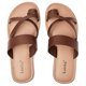 thumbnail image 1 of Sandalias Luoika para mujer, planas, anchas, marrones, tamaño 13 x W, verano, playa, 1 of 9