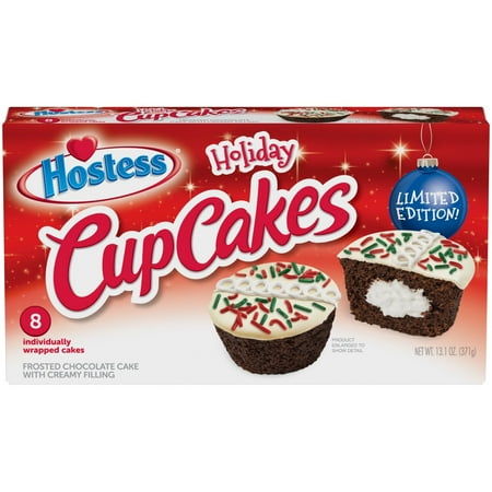 Hostess Holiday Cupcakes Chocolate Snack Cakes 13.1 oz Box (8 Cakes) Hostess Holiday Cupcakes Chocolate Snack Cakes 13.1 oz Box (8 Cakes)