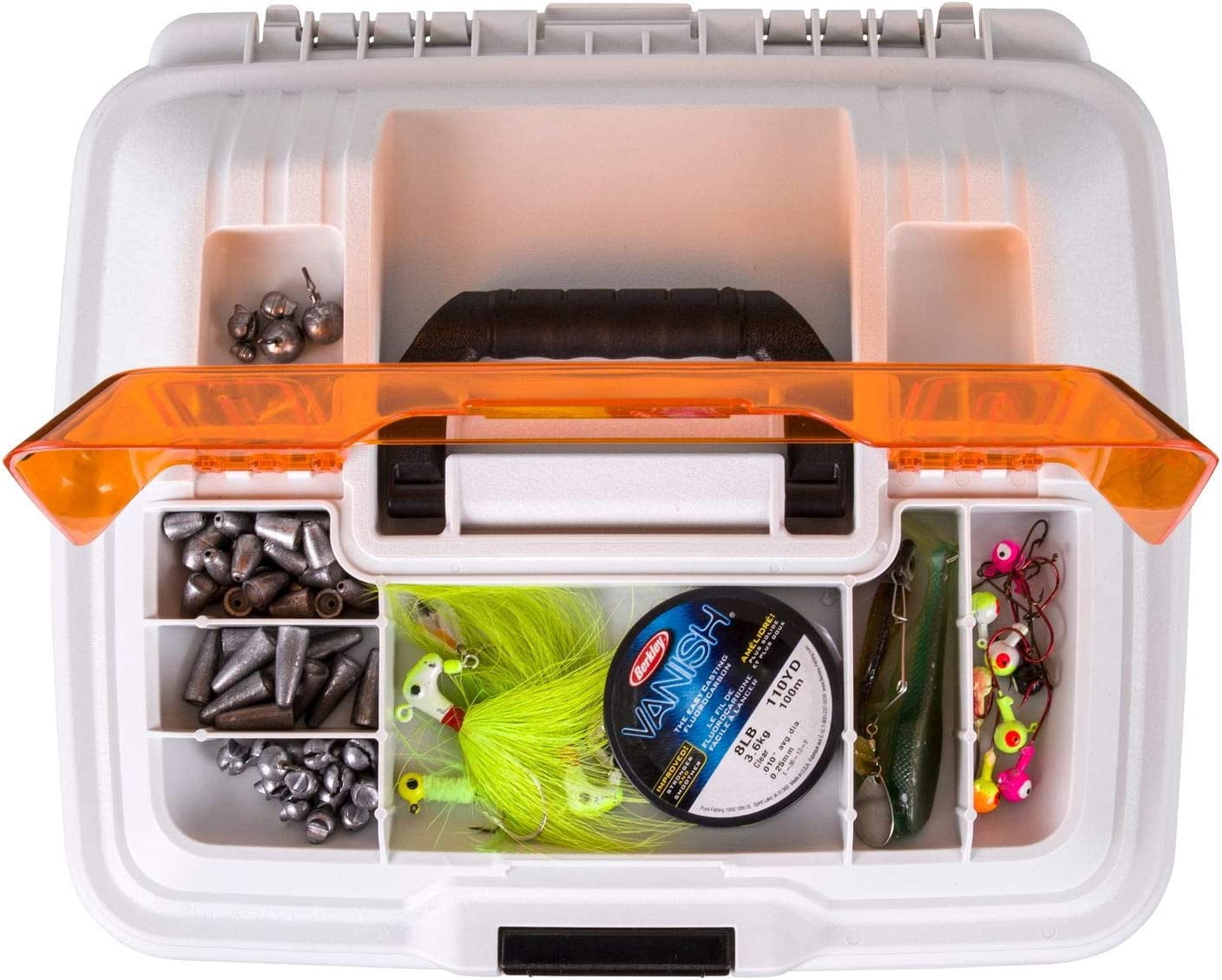 Outdoors T4P Pro Multiloader Tackle Box - Portable Fishing Lure Organizer Station With Zerust Anti-Rust Technology, Includes 5 Removable Tuff Tainer Boxes