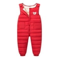 thumbnail image 2 of Uccdo 12M-5T Toddler Boys Girls Winter Down Snow Pants Overalls Snowsuit Kids Warm Snow Bibs Zipper Jumpsuits, 2 of 7