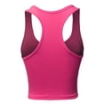 thumbnail image 3 of A2Y Women's Basic Cotton Casual Scoop Neck Cropped Racerback Tank Tops Hot Pink XL, 3 of 5
