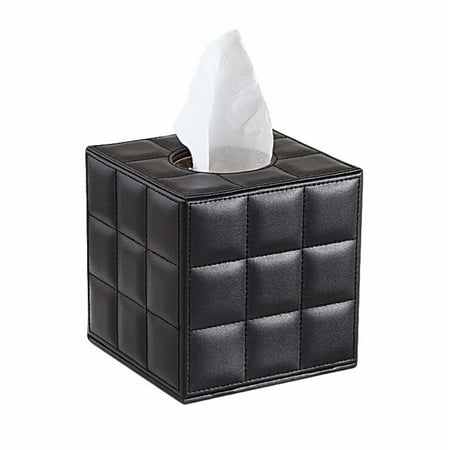 Collection Spare Tissue Holder - Tissue Box Cover PU Leather Square Roll Case Holder Paper Box Case