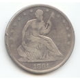 thumbnail image 1 of 1861-O Seated Liberty Half Dollar, VG-Fine Details, 1 of 2