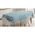 thumbnail image 1 of Rain Tablecloth, Continuous Pattern of Rain Clouds in the Sky Silhouette Background, Rectangular Table Cover for Dining Room Kitchen, 52 X 70 Inches, Blue Grey Baby Blue White, by Ambesonne, 1 of 3