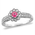 thumbnail image 1 of 14K Yellow Gold Natural Pink Topaz Engagement Ring Round 4 mm, size 6, 1 of 1