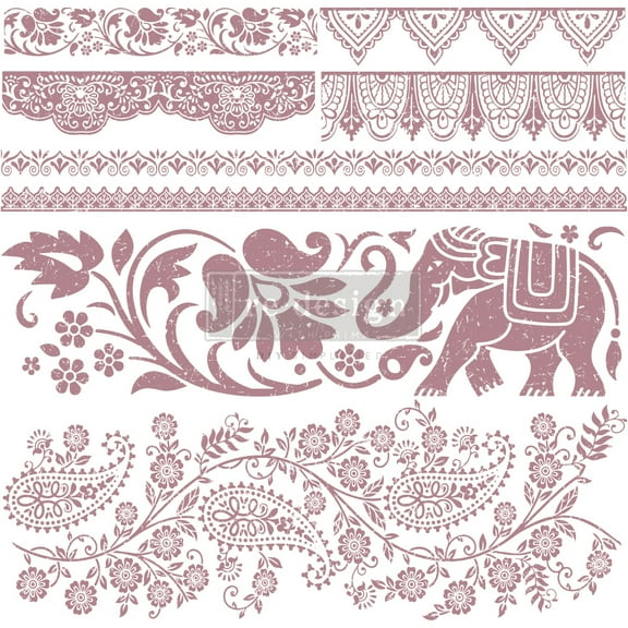 Prima Marketing Re-Design Decor Clear Cling Stamps 12"x12"-Bohemian Dreamer