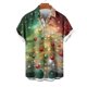 thumbnail image 3 of Mens Manga Corta Botón Abajo Camisas, Cuello de Vuelta Navidad Impresa Blusa, Top de Moda Casual, 3 of 4