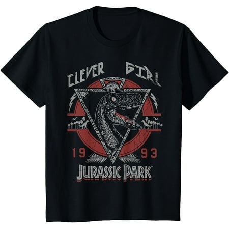 

Jurassic Park Clever Girl 1993 Retro Youth T-Shirt for Boy Girl Kids Toddler Black Color Size 5/6