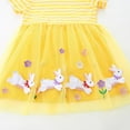 thumbnail image 6 of Zhuashum Casual Dresses For Girls 3-4 Years Round Neck Toddler Short Sleeve Mesh Tunic Princess Summer Dresses Adorable Girl Clothes Yellow, 6 of 9
