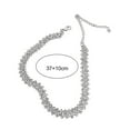 thumbnail image 5 of Kripyery Clavicle Chain Geometric Electroplating Temperament Adjustable Extension Chain Decoration Gift Women Full Rhinestones Choker Necklace Fashion Jewelry for Banquet, 5 of 7