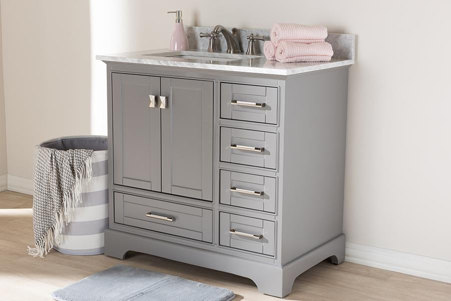 36 In Grey Bathroom Vanity