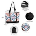 thumbnail image 2 of FORMRS Canvas Laptop Tote Bag for Women with 15.6" Computer Compartments Shoulder Handbag, Mosaic Flowers Pattern, 2 of 7
