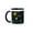 Black/White, variant on 3drose, Astronaut in Space, Rocket, Planets, and Stars, Primary Colors, 11oz Two-tone Black Mug