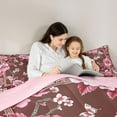 thumbnail image 5 of Castle Fairy Floral Peony Full Size Comforter Sets,Butterflies Flower Bedding Sets, 5 of 8