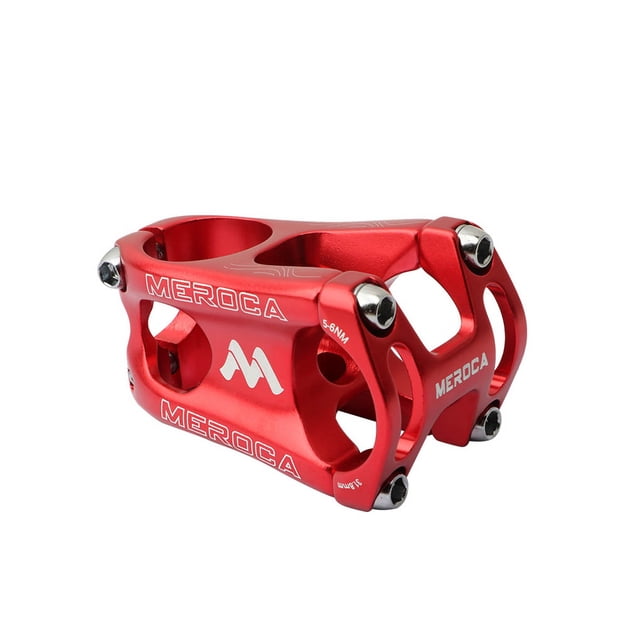 Naiovety Modificación de vástago corto de bicicleta Ciclismo al aire libre Aleación de aluminio Vástagos huecos Manillar Componente Rojo con cubierta Ciclismo Rojo Naiovety OD024551-04