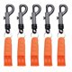 thumbnail image 1 of EeaseMX 10 silbatos de supervivencia para exteriores, portátiles, de emergencia, para acampar (naranja), 1 of 7