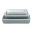 thumbnail image 3 of Martha Stewart 3 Piece Stoneware Baker Set, Blue, 3 of 4