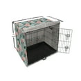 thumbnail image 6 of Botanical Dog Crate Cover, Arrangement of Flowers Blooming Garden Art, Easy to Use Pet Kennel Cover Small Dogs Puppies Kittens, 7 Sizes, Teal Coral, by Ambesonne, 6 of 6