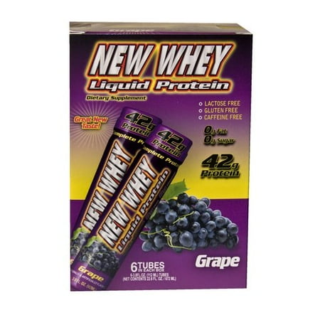 New Whey Grape Liquid Protein 42g, 3.8 fl oz, 6 count
