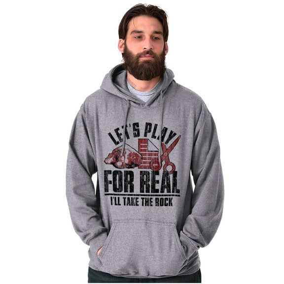 Funny Rock Paper Scissors For Real Hoodie Sweatshirt Women Men Brisco Brands S