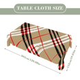 thumbnail image 2 of Plaid Rectangular Tablecloth 60"x120" with Lace Edge, Washable Durable Table Cover for Dining, Indoor Outdoor Home Restaurant Decor, 2 of 5