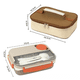 thumbnail image 2 of "Lunch Box Fiambrera Con Cubiertos Capacidad 1300ml+bolsas Naranja con Gris ", 2 of 5