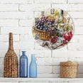 thumbnail image 3 of WOBOGO Fruit Basket with White Wine Wall Clock 10in Silent Mechanism Battery Operated Retro Style for Living Room Bedroom and Kitchen Gold Pointer, 3 of 10