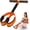 Orange 55lbs, variant on Pedal Resistance Band with Handles, 55/75LBS Women Exercise Band for Full Body Training, Core, Legs, Glutes, Arms & Sit Up Equipment