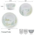 thumbnail image 3 of Pfaltzgraff Tranquil Trails 12 Piece Stoneware Dinnerware Set White, 3 of 11
