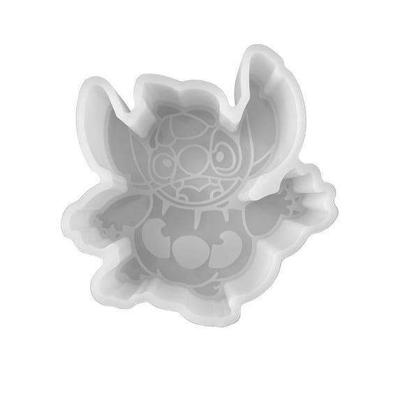 Halloween Blue Character Alien in Pumpkin Silicone Freshie Mold 3.9x4.1x0.8 Koala Hawaiian Spooky Boo Kids Movie Aroma Beads Oven Safe