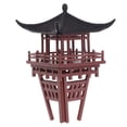 thumbnail image 1 of GOOHOCHY Estatua de pabellón chino en miniatura para micropaisaje, decoración vintage, accesorio de jardín de hadas, mesa de arena, mini pabellón de plástico., 1 of 7