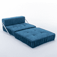 thumbnail image 4 of Modern Convertible Modular Sectional Sofa with Independence Pocket Spring, Accent Sofa with Removable Back Cushion, Minimalist Chenille Sofas Couches for Living Room, Bedroom and Apartment, Blue, 4 of 9