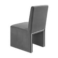 thumbnail image 4 of TOV Furniture Jaffa 17.9" Chaise Moderne en Velours Gris, 4 of 6