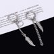 thumbnail image 5 of Pendientes colgantes de cadena con borlas que no combinan con plumas clásicas, pendientes Kpop de ídolos coreanos lin, 5 of 5