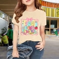 thumbnail image 2 of KAUOD Girls 100 Day of School T Shirts Cotton Soft Short Sleeve Graphic Shirt Kids Cute Crew Neck Summer Tops Clothes, 2 of 8
