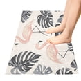 thumbnail image 5 of WOBOGO Flamingo Monstera Leaves Pattern Carpet 39x20in Kitchen Bathroom Plush Absorbent Non-Slip Floor Mat, 5 of 8